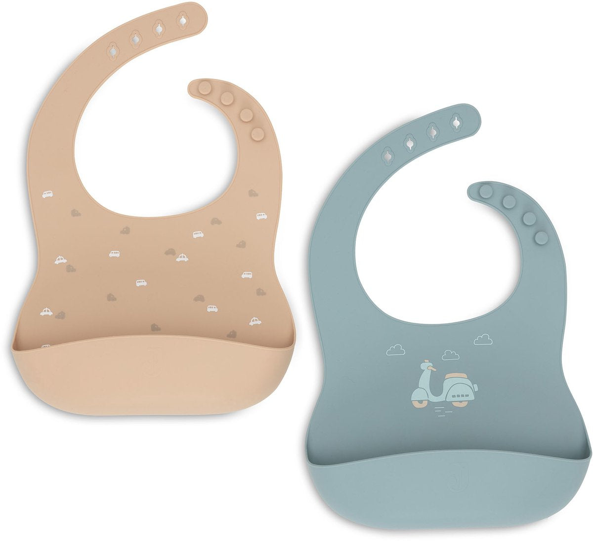 Jollein Baby-Lätzchen aus Silikon – für unterwegs – 2er-Pack