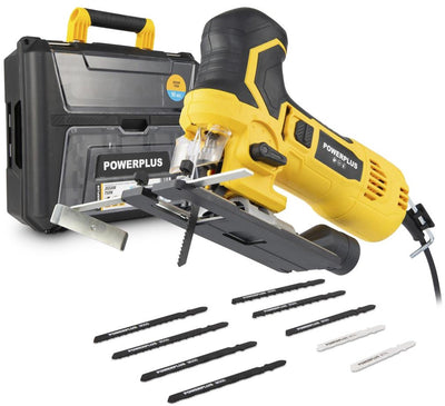 Powerplus elektrische Stichsäge powxbox030 – 750 W Sägemaschine – 3000 min-1 – Werkzeuge mit 10 Zubehörteilen.