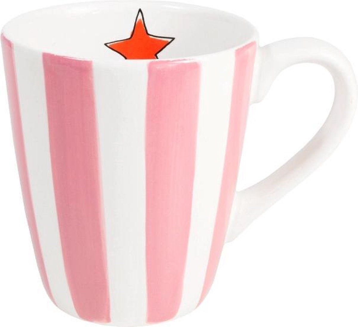 Blond Amsterdam uni rosa gestreifter Becher - 0,35 l
