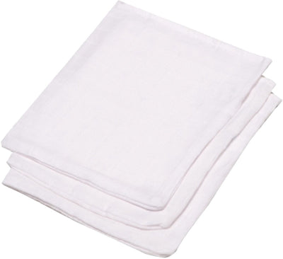 Meyco Baby-Uni-Waschlappen – 3er-Pack – hydrophil – weiß – 20 x 17 cm