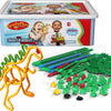 CLICS Spaghetteez Flexible Gebäudestangen in Lagerbox, 200dlg.