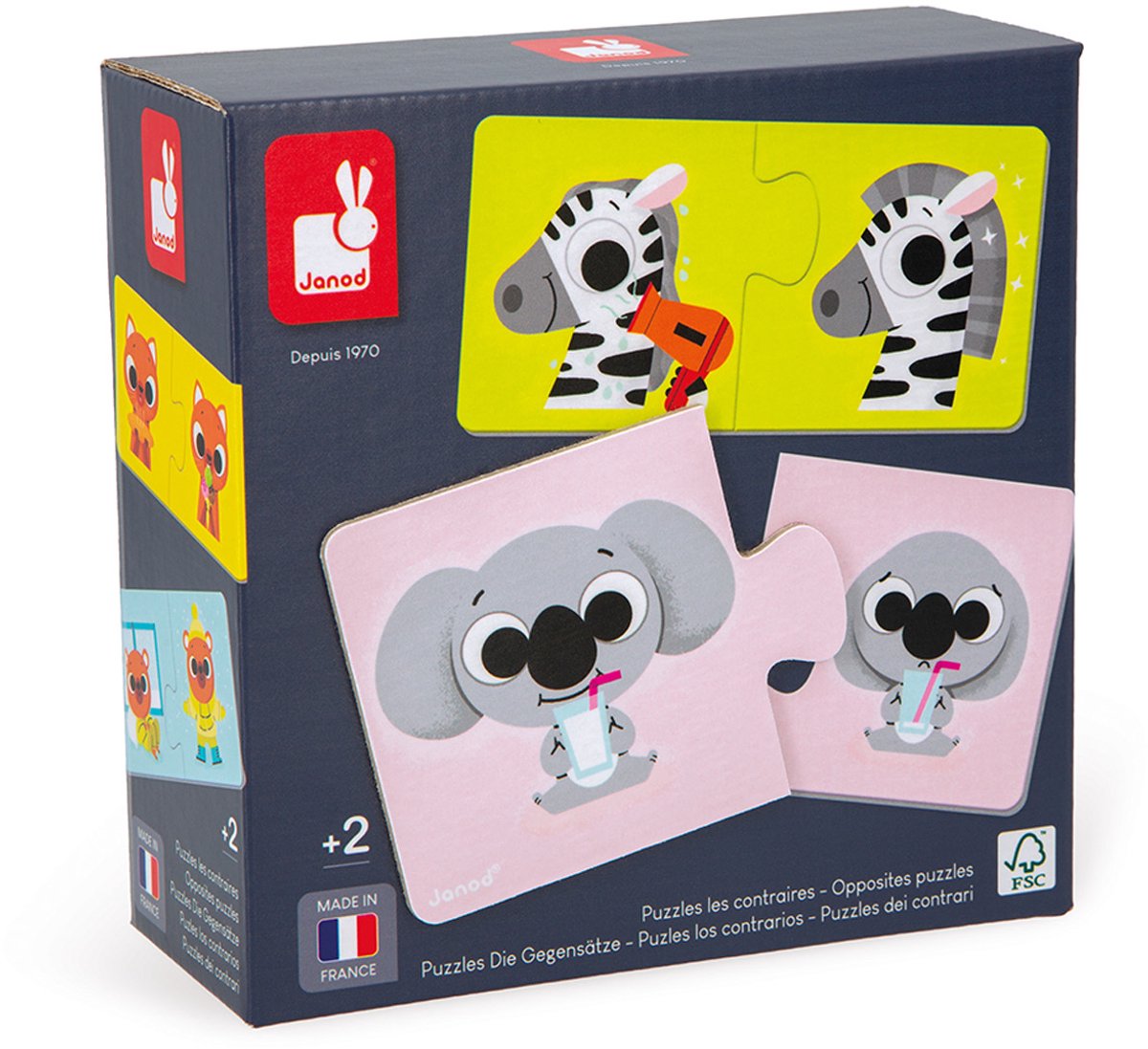 Janod – Puzzlespiel – Assoziationsspiel Gegensätze