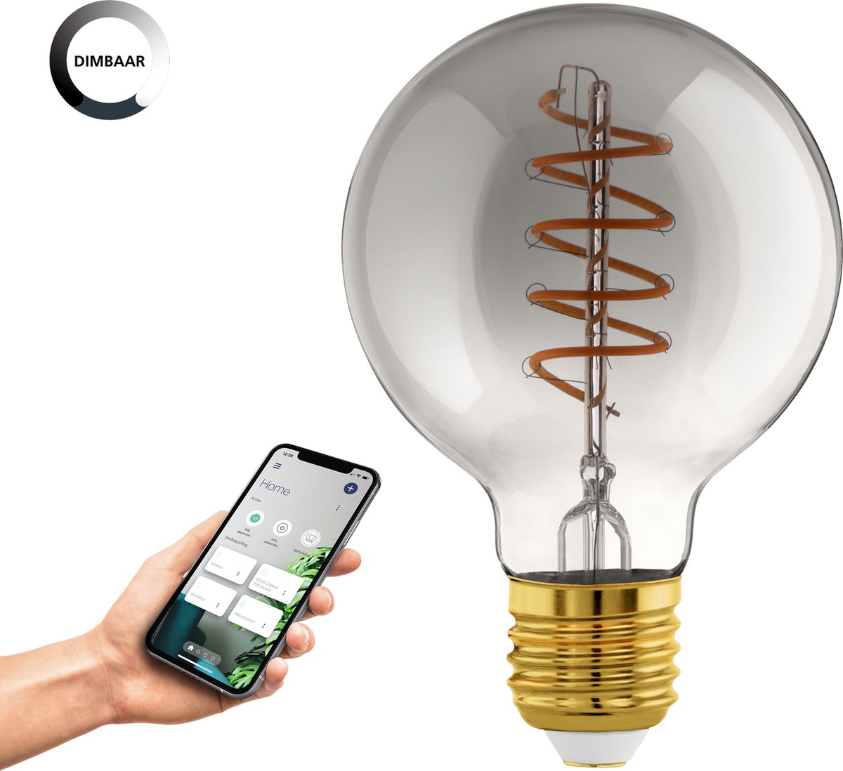 Eglo LED-Lampe e27 connect.z - 150lm - dimmbar - 2000k - kugelförmig (g95)