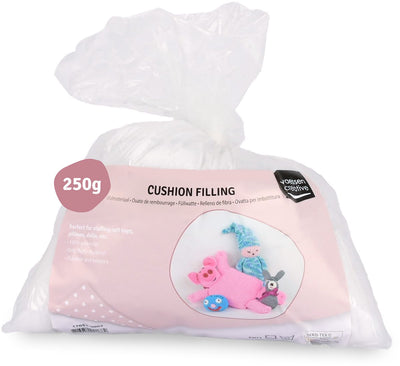 Vaessen creative Kissenfüllung – Füllung für Kuscheltiere – Füllmaterial Polyester – 250 g