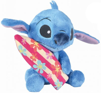 Simba Toys Plüsch – Disney Disney – Lilo Stitch – Stitch mit Surfbrett – 35 cm – Kuscheltier – Plüsch