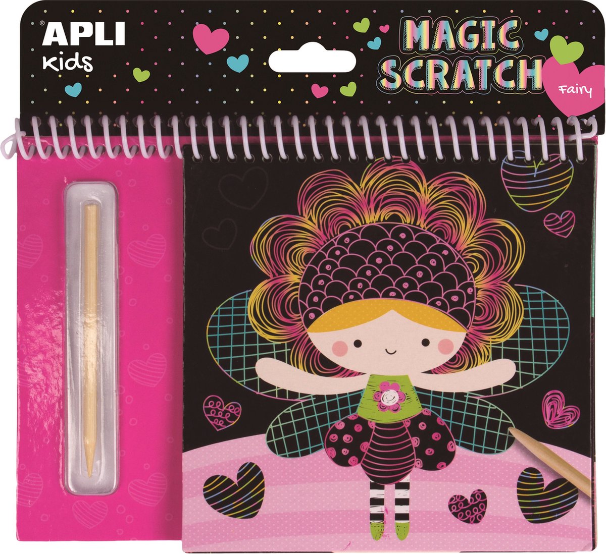Apli Kids Apli – Feen-Kratz-Malbuch (8 Blatt)