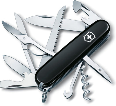 Victorinox Huntsman Schweizer Taschenmesser – 15 Funktionen – Schwarz – Edelstahl