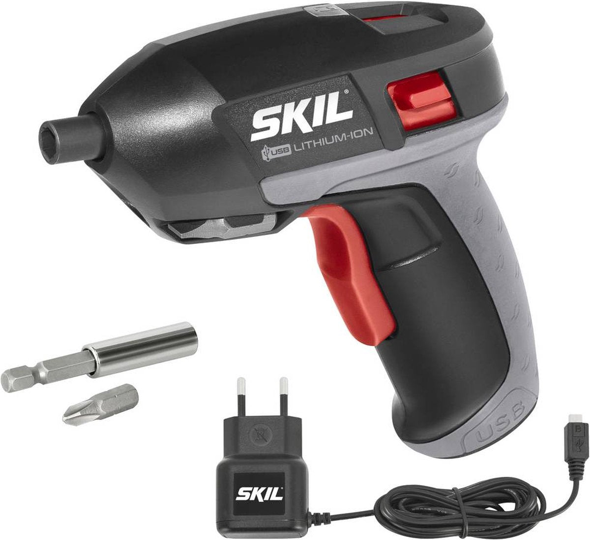Skil Akkuschrauber 4V – Akkuschrauber – Micro-USB-Ladegerät – inklusive Koffer 35 Schraubendreherbits – 2636 ad