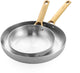 Greenpan Padova Bratpfannenset 2-teilig – 20 x 28 cm – ohne PFAS-freie Antihaftbeschichtung – Induktionspfannenset – Pfannenset aus Edelstahl – ofenfest bis 220 °C – Griffe aus Edelstahl – silberfarben