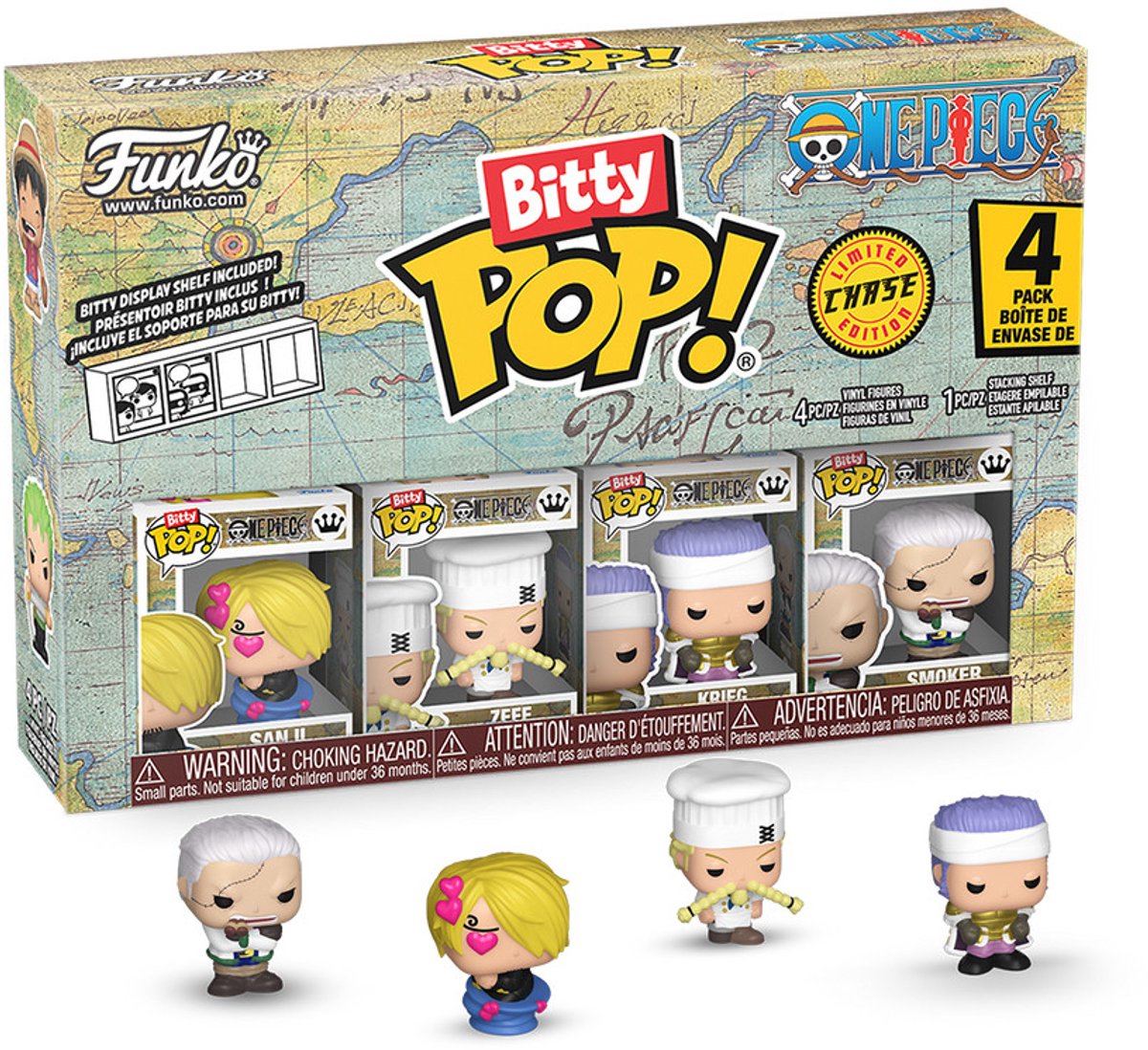 Funko One Piece Sanji (Bitty Pop!) Vinylfiguren (4er-Set) Unisex Pop! - neutral - Standard