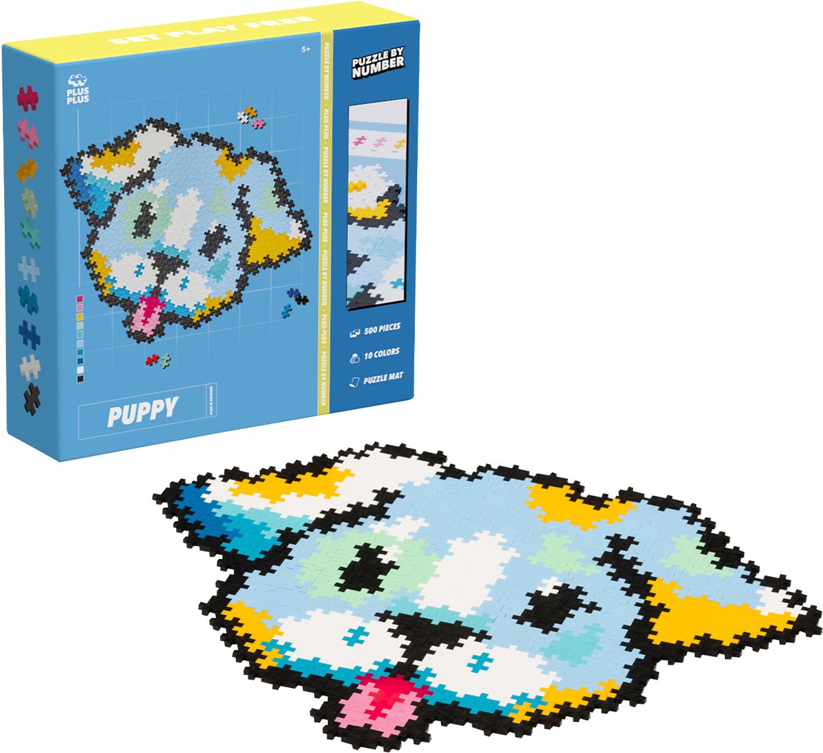 Plus plus plus-plus Puzzle nach Zahlen Hund 500 Stück (3961)