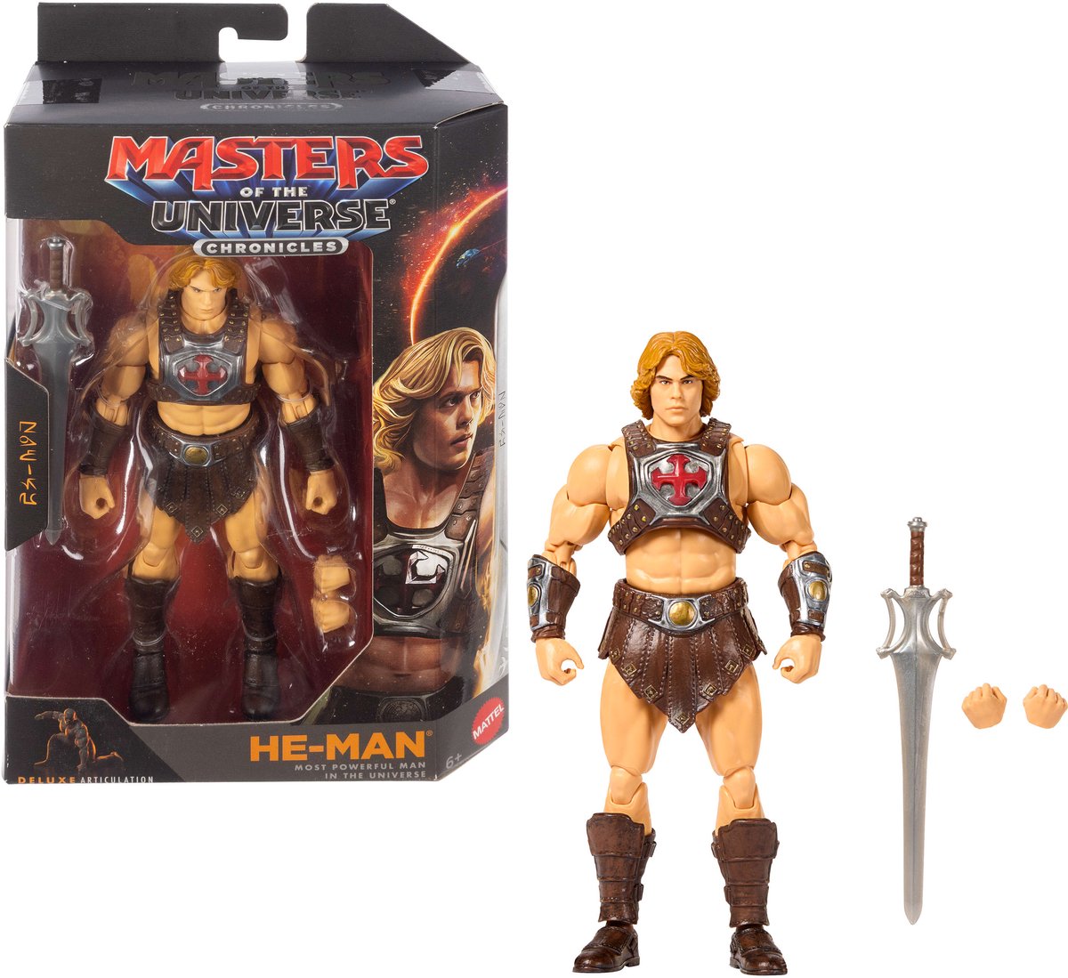 Masters of the Universe 2026 Film Chroniken Actionfigur He-Man Actionfigur – 30 bewegliche Punkte – Maßstab 1:12