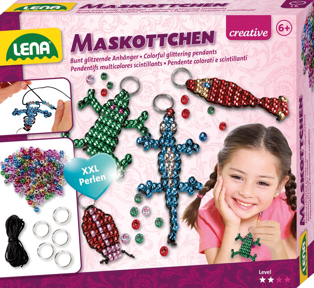 Lena DIY-Set Schlüsselanhänger Junior 296-teilig