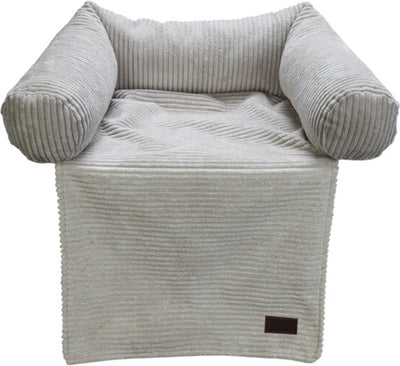 Designed by Lotte Sofakissen gerippt – Hundekissen – Hellgrau – 50x50x30 cm