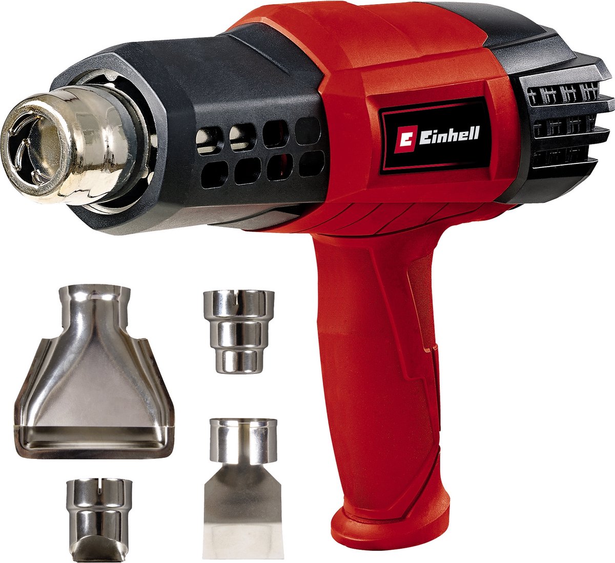Einhell Elektro-Entlacker te-ha 2000 e – 2.000 W – 9 Temperatureinstellungen 50–550° – 3 Luftstromeinstellungen – inkl. umfangreiches Düsenzubehör