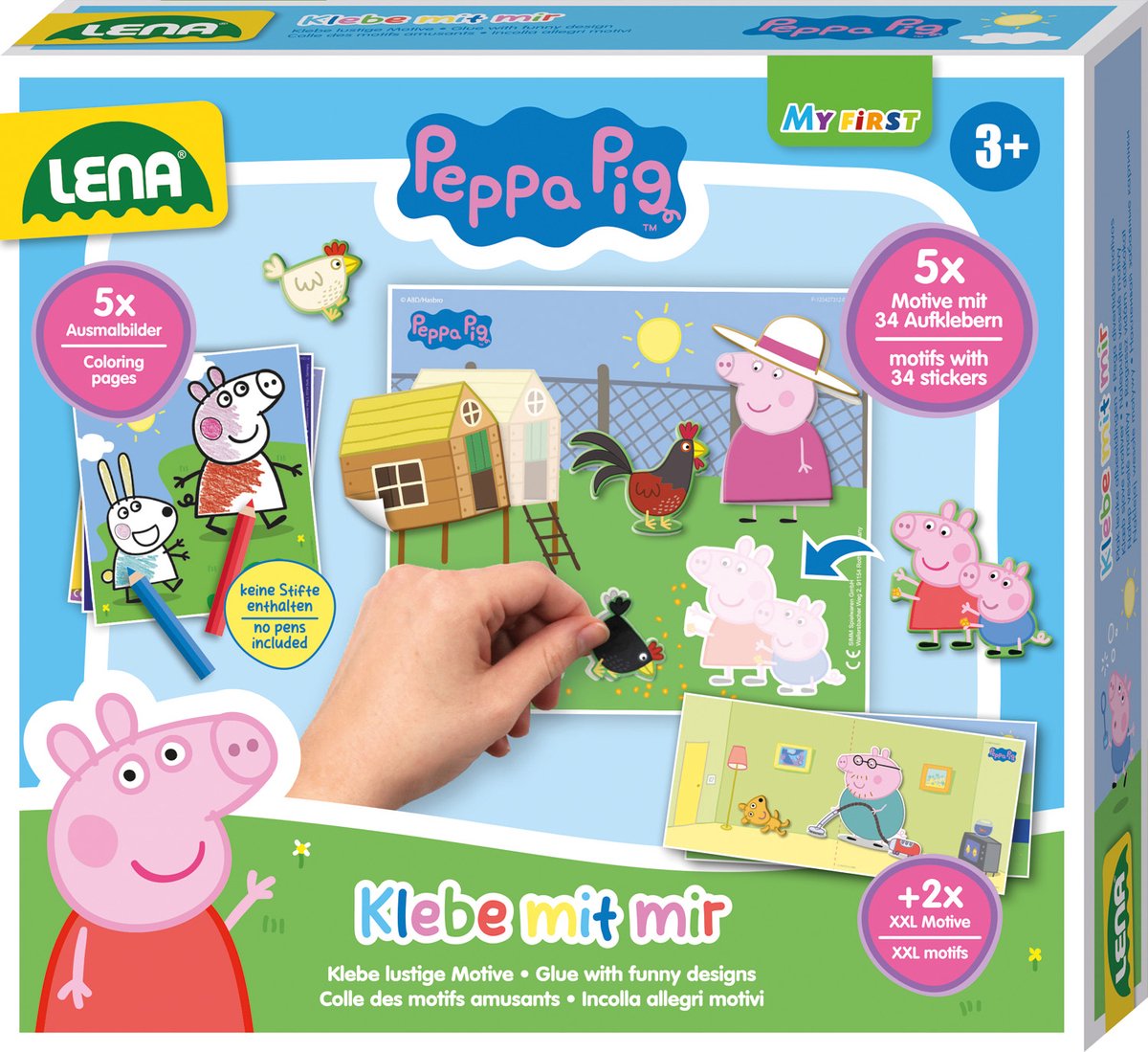 Lena Peppa Pig Lern-Bastelspiel – Kleben und Kleben lernen.