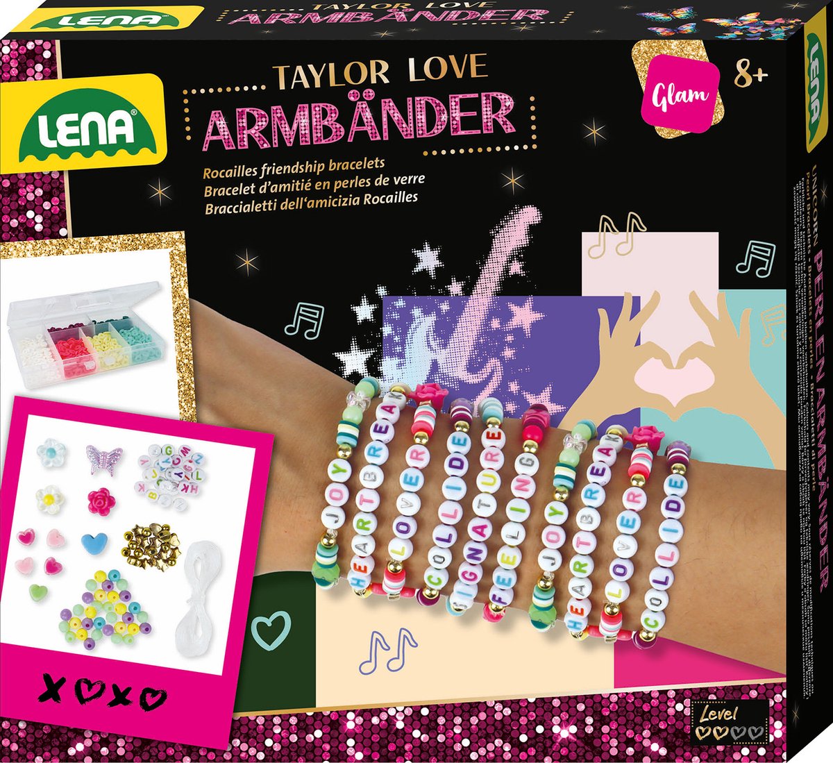 Lena Freundschaftsarmbänder Bastelset Taylor Love – bunte Spielzeuge.
