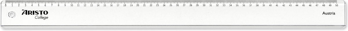 Aristo-Lineal – Geocollege – Länge 50 cm – mm-cm-Skala – transparenter Kunststoff – AR-23050