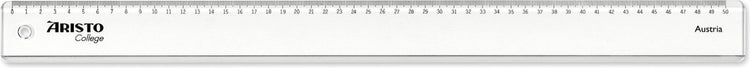 Aristo-Lineal – Geocollege – Länge 50 cm – mm-cm-Skala – transparenter Kunststoff – AR-23050