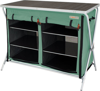 Eurotrail Campingschrank Brocas 110 x 52 x 90 cm Aluminium grün schwarz