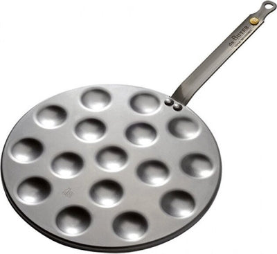 Debuyer de Buyer Mineral B Pfannkuchenpfanne 27 cm – 16 Pfannkuchen – Stahlblech – PFAS-frei – Induktionsgeeignet – Hergestellt in Frankreich