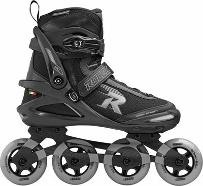 Roces Pic TIF 80 Inline-Skates – 4 x 80 mm Rollen – Fitness-Inline-Skates – Schwarz Grau – Größe 39