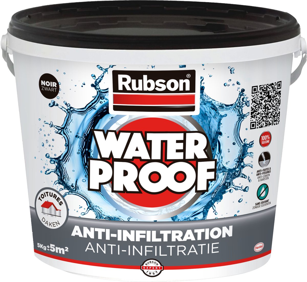 Rubson 1009517 – Anti-Infiltration schwarz 5 kg | 1 Stk