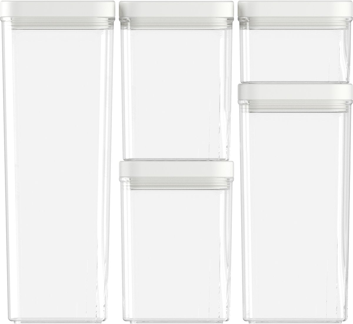 Curver Kara Vorratskanister – Set 0,5l + 2x1,2l + 1,8l + 2,4l – weiß