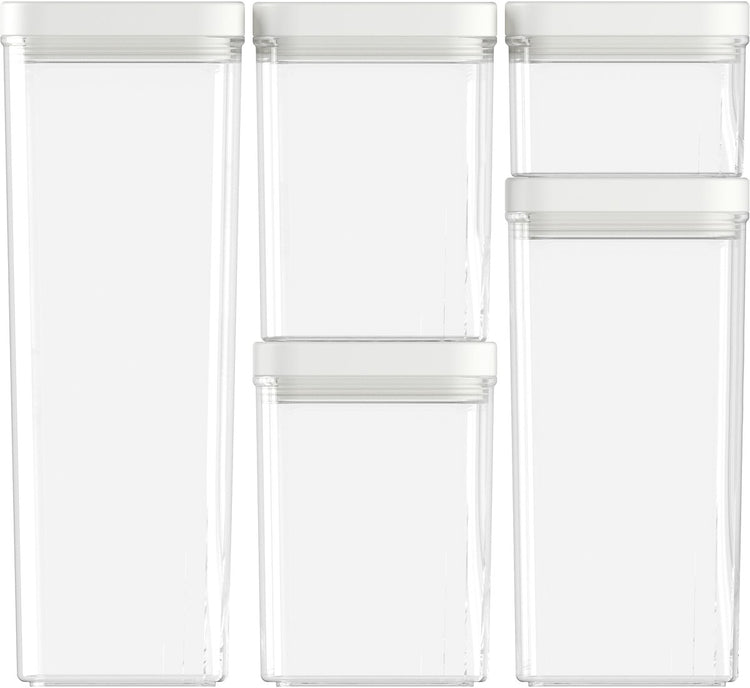Curver Kara Vorratskanister – Set 0,5l + 2x1,2l + 1,8l + 2,4l – weiß