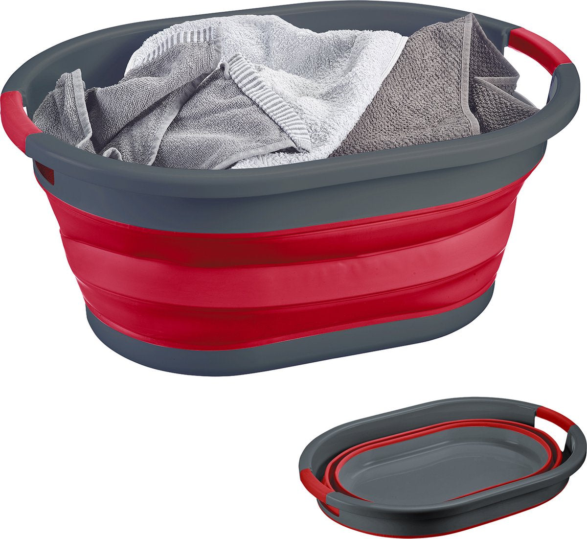 Westmark Wäschekorb – faltbarer Wäschekorb, platzsparend und praktisch, Griffe, zur Aufbewahrung oder als Organizer geeignet, ideal für Tiny Living – 24 Liter