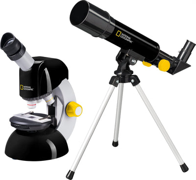 Bresser National Geographic Teleskop- und Mikroskop-Set mit Smartphone-Adapter