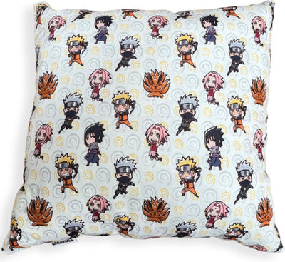 Naruto Sasuke Sakura Plüschkissen weiß 38 x 38 cm – Anime Dekokissen – One Piece, Hunter x Hunter, Attack on Titan, Dragon Ball Z, My Hero Academia – Spielen und Kuscheln mit den schönsten Kinderzimmerkissen