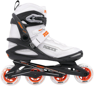 Roces Icon X 80 Inline Skates - Inlineskates - Weiß Orange - Größe 40