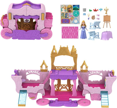Disney Princess Small Doll Wagen zum Castle 2-in1 Playset
