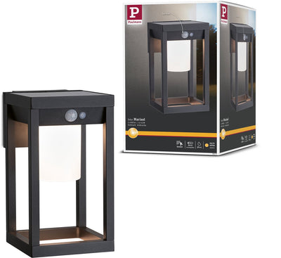 Paulmann Solar-LED-Wandleuchte für Marisol-Bewegungsmelder im Freien IP44 3000K 350lm schwarz