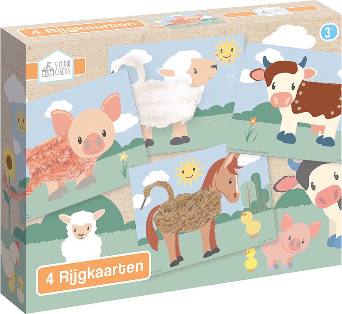 Bambolino Studio Circus Stringing Cards Farm – Lernspielzeug – Kleinkind, Vorschulkind – Geschenktipp Kind 2 Jahre