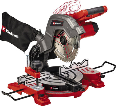 Einhell Akku-Kapp-Gehrungssäge TE-MS 18 8 Li Solo - Power X-Change - 18 V Li-Ion - ø216 mm - inkl. Sägeblatt mit 40 Zähnen – exkl. Akku und Ladegerät