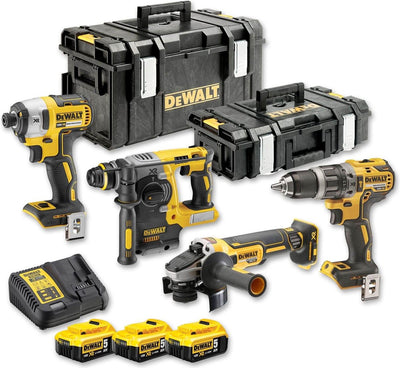 Dewalt 18 V XR-Serie – Kombi-Set – DCD796 + DCF887 + DCH273 + DCG405 – 5,0 Ah-Batterien