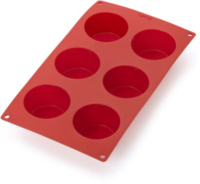 Lékué Backform 6 Muffins – Silikon – Rot