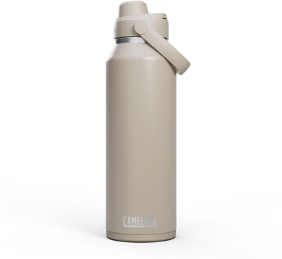 Camelbak Thrive Chug Trinkflasche – 1,2 l – Edelstahl – mit Schraubverschluss – Isolierwasserflasche – Beige