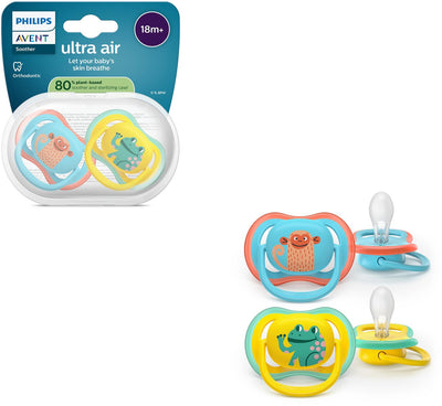 Philips Avent Ultra Air – atmungsaktiver und leichter Schnuller (ab 18 Monaten) – 2 Stück – scf349 58