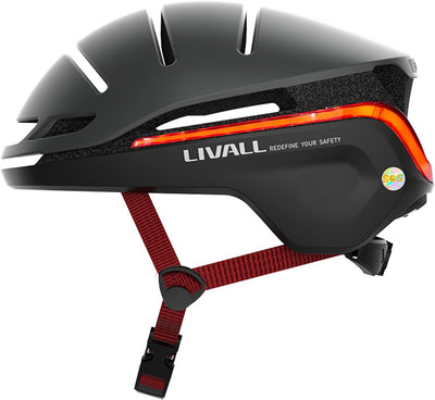 Livall evo21 black medium – (intelligenter) Fahrradhelm – SOS-Funktion – LED-Blinker – intelligente Beleuchtung