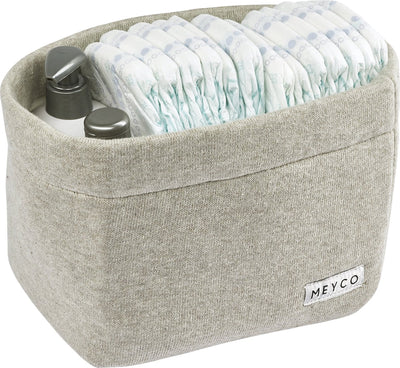 Meyco Baby Knit Basic Wickelkorb – Sand Melange – klein
