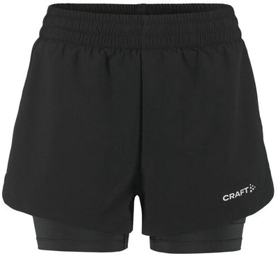 Craft Adv Essence 2-in-1 Shorts 2 W Damen-Sporthose – Schwarz
