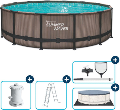 Sommerwellen Schwimmbad Elite Rahmen 427 x 107 cm