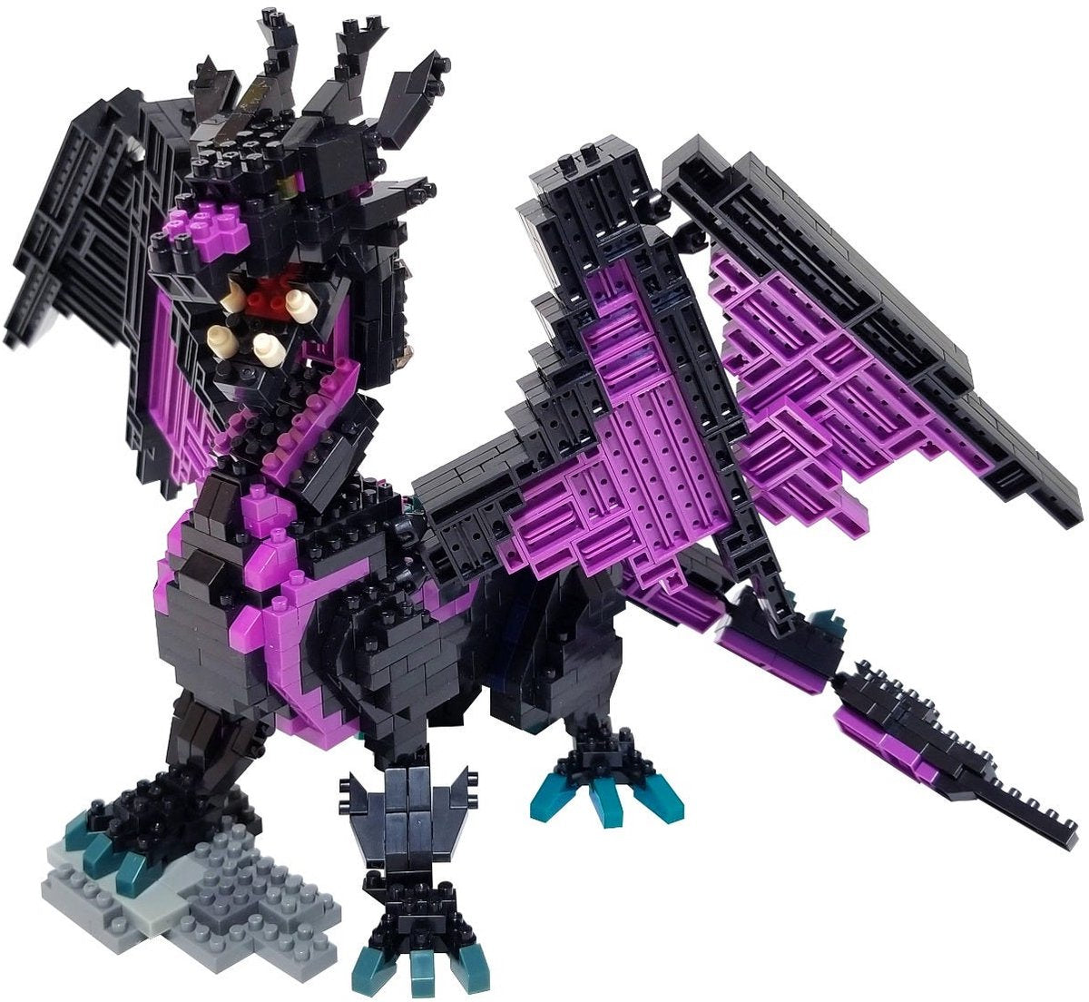 Bandai – Nanoblock – Deluxe-Drachenfigur – Ziegelfigur 960 Teile – Bauset-Montagemodell – Drachenbausatz – Bausatz-Spielzeug für Kinder ab 12 Jahren, Teenager, Erwachsene – NBC032