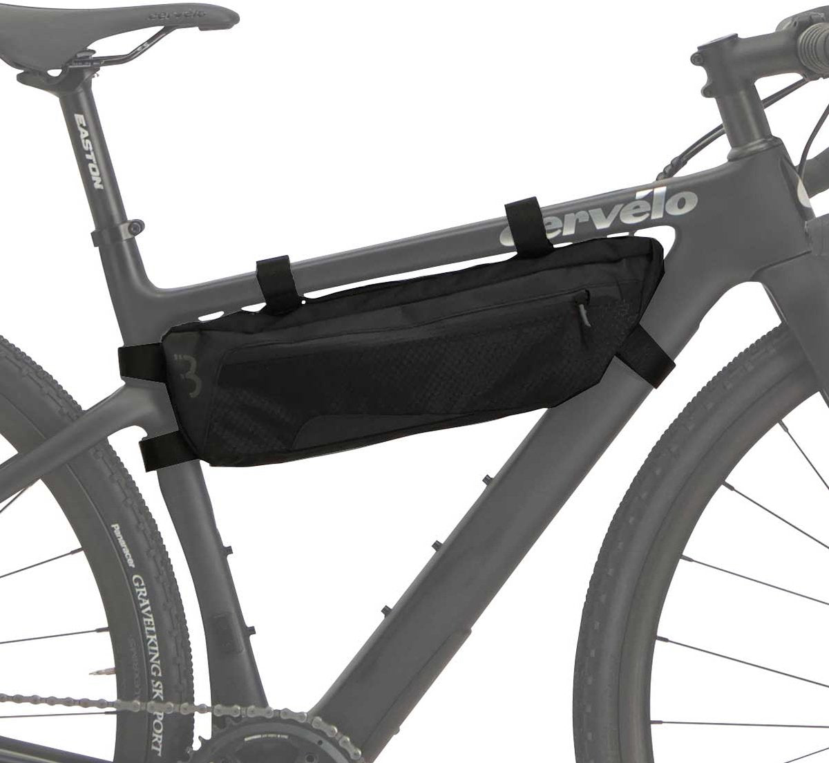 BBB Fahrradrahmentasche Rennrad Gravelbike 3 Liter – wasserabweisende Bikepacking-Fahrradtasche – verstellbar – Bikepacking-Taschen – Middle Mate Small BSB-142