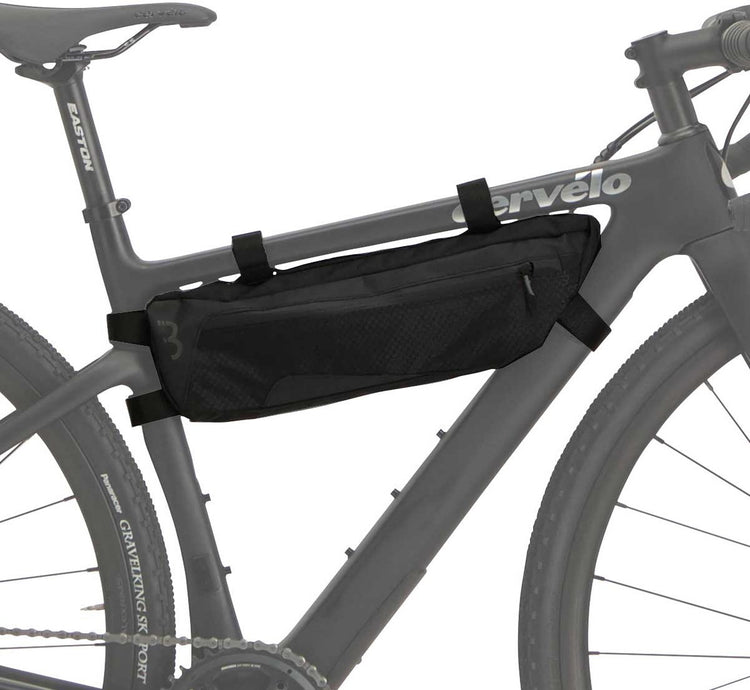BBB Fahrradrahmentasche Rennrad Gravelbike 3 Liter – wasserabweisende Bikepacking-Fahrradtasche – verstellbar – Bikepacking-Taschen – Middle Mate Small BSB-142