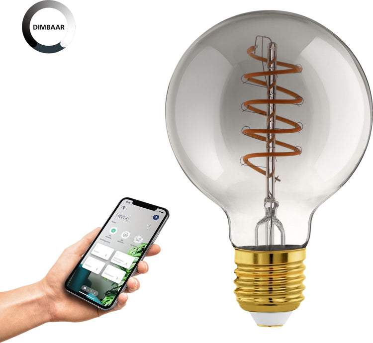 Eglo LED-Lampe e27 connect.z - 150lm - dimmbar - 2000k - kugelförmig (g80)