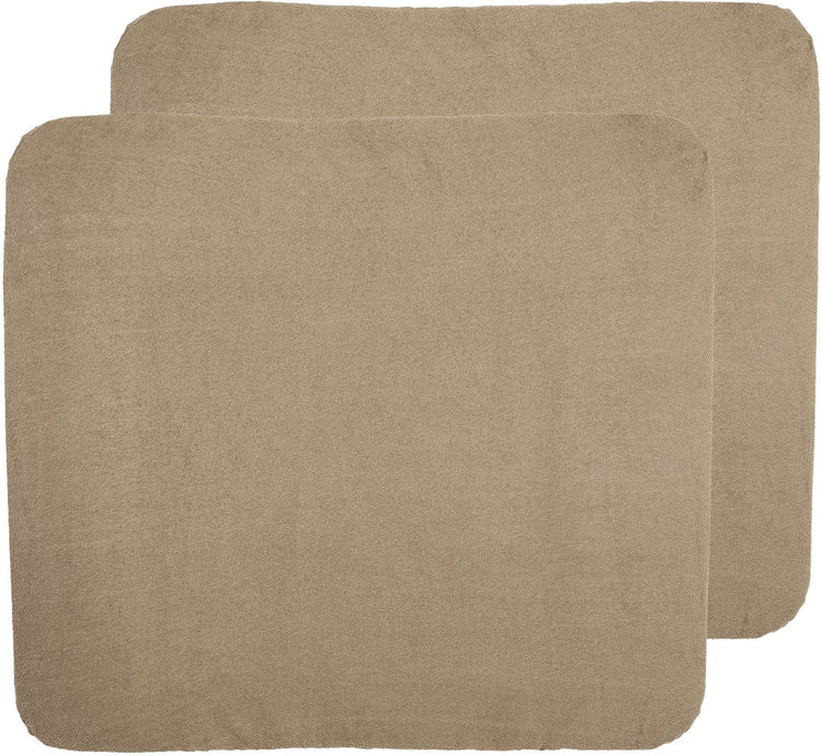Meyco Baby Uni Wickelauflagenbezug – 2er-Pack – Frottee – Taupe – 85 x 75 cm